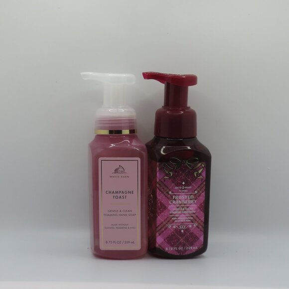 Bath & Body Works Champagne Toast & Frosted Cranberry foaming hand Soap - Picture 1 of 5